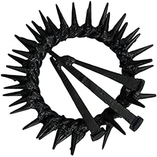 Quality 6 Inch Jesus Crown with Nails Hand Forged Iron - Matte Black ...